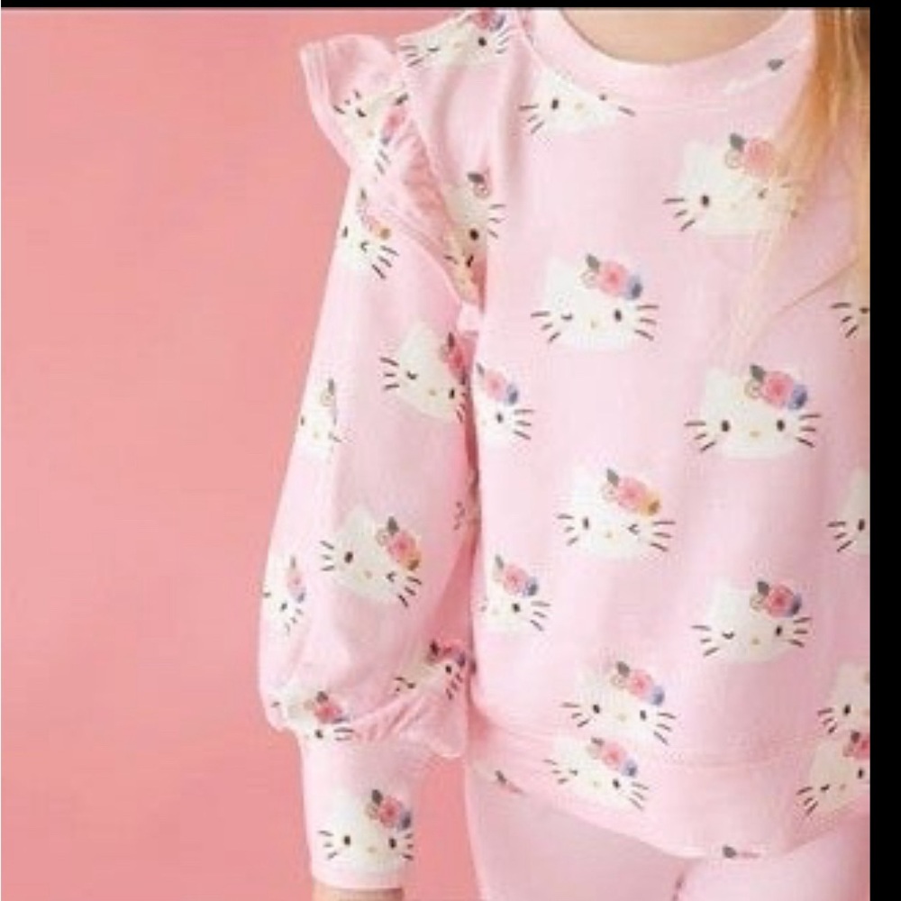 Posh Peanut Hello kitty balloon ruffle sweater